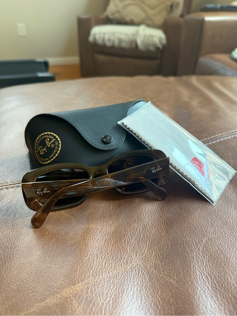 Ray-Ban Brown Gradient Oversized Women's Sunglasses - Picture 5 of 5